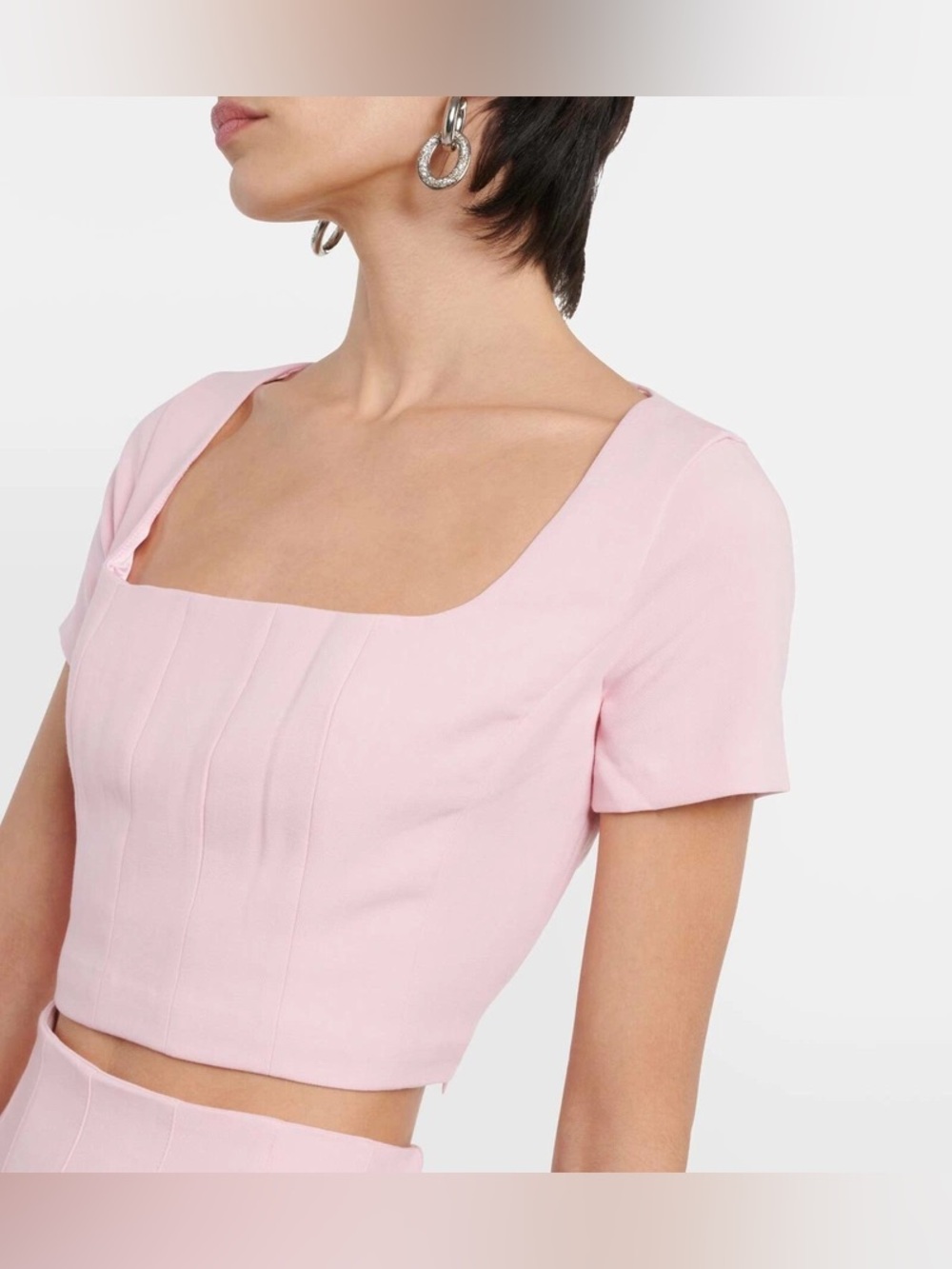 Staud Anya Crop Top In Cherry Blossom Size XS